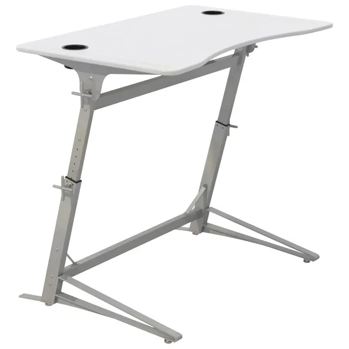 Safco Verve Standing Desk -- Standing Desk w/2 Cup Holders, 47-1/4 x 31-3/4 x 36-42 Inches, WE Fan Favorite
